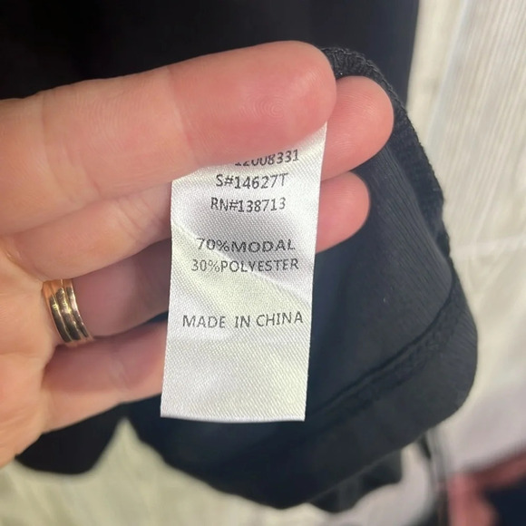 Women Doe & Rae Tank Top Black Size Large 70% Modal - Picture 4 of 6